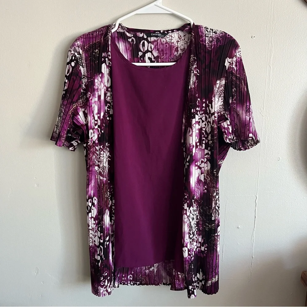 3/$40 Size Xl George short sleeve Dressy Tee Shirt - Picture 1 of 4